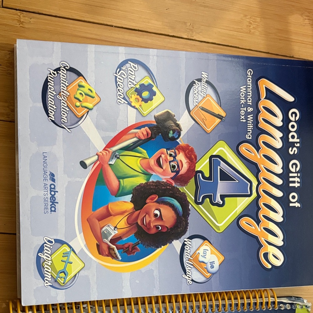 Language Arts Series Workbook with Blue Cover 4th grade